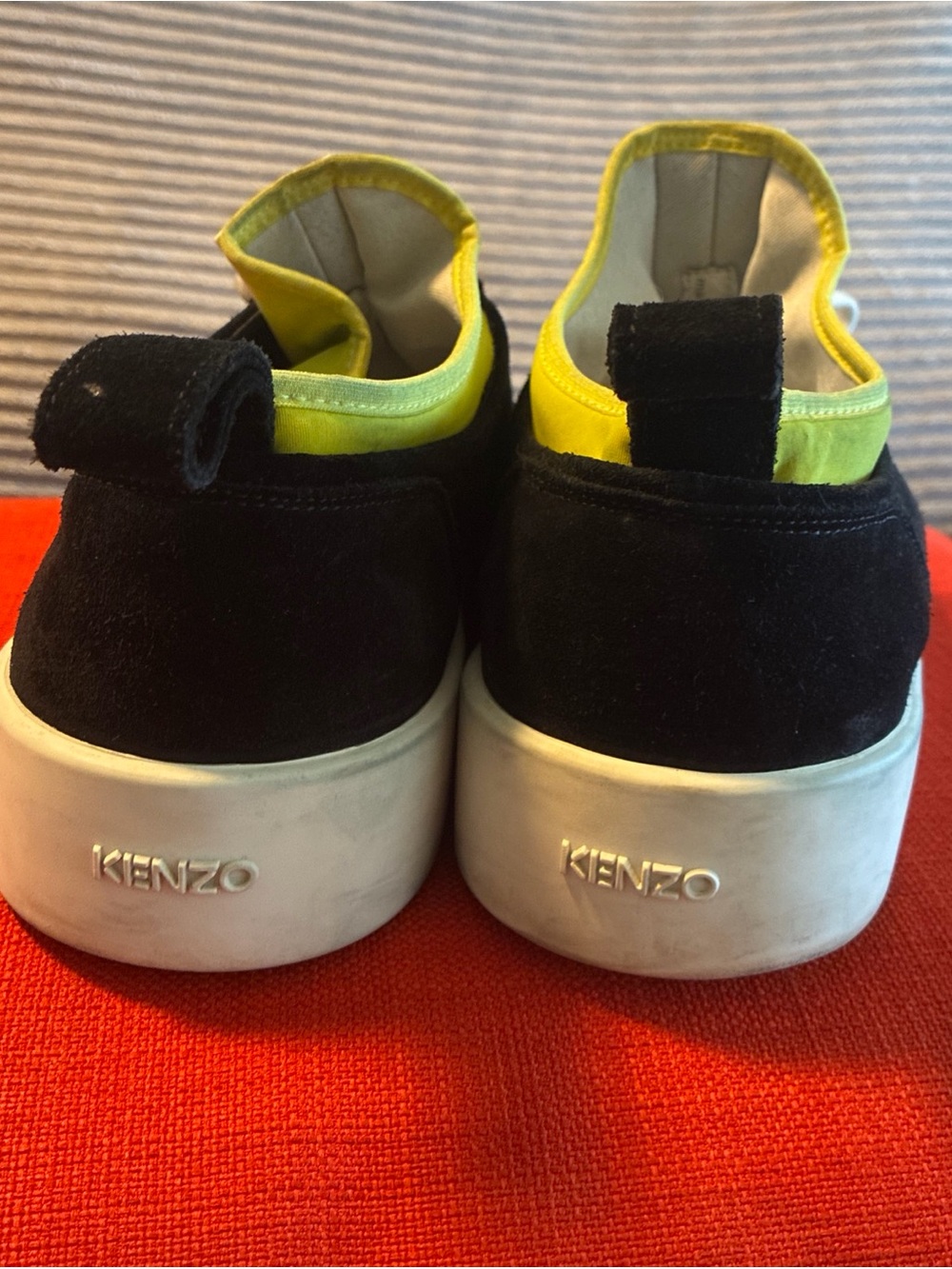 Men’s Kenzo Paris Black /yellow Suede K-City Trainers EU44 US12 - Picture 6 of 11